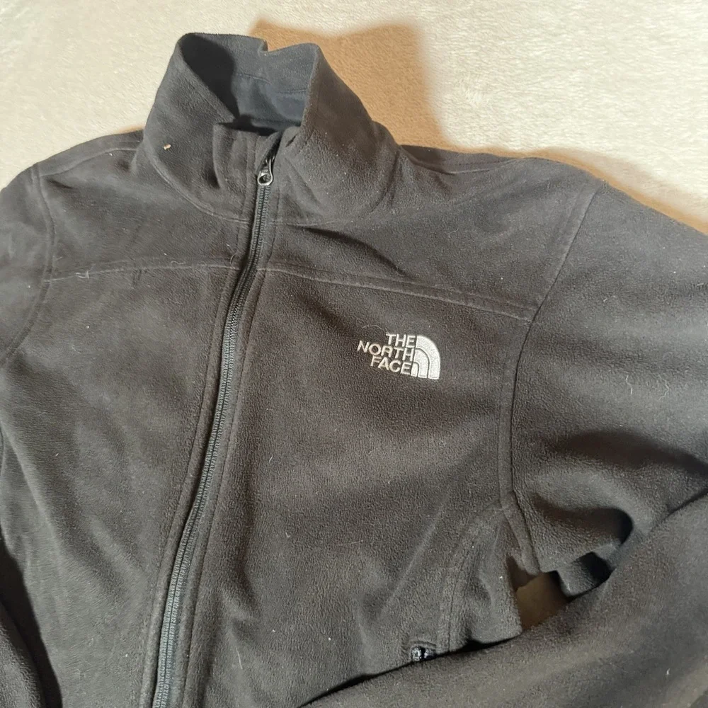 The North Face Mens WindWall Softshell Jacket Black Full Zip Size Small Fleece
